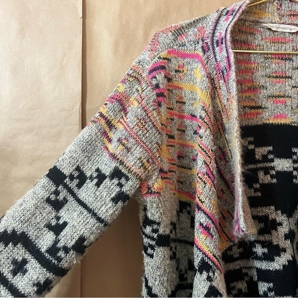 Soft Surroundings | Calais Aztec Southwestern Open Front Cardigan Sweater Size M - Picture 6 of 14